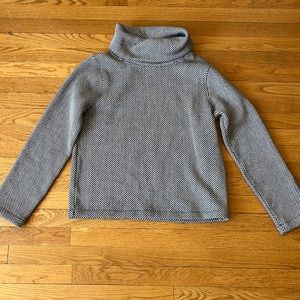 J. Crew Herringbone Funnel Neck Pullover EUC size large